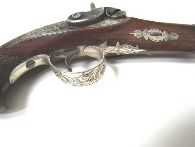 An EXCELLENT near mint condition Silver Banded and Engraved Philadelphia Pocket Derringer circa 1845 to 1871. — image 6